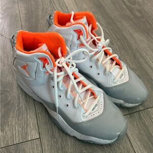 High-Top Sneakers - Gray and Orange
